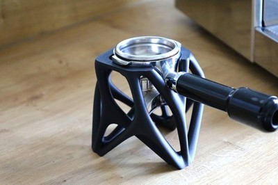 E61 Siebträger Tamper Station 3D gedruckt Espresso Stampffänder schwarz