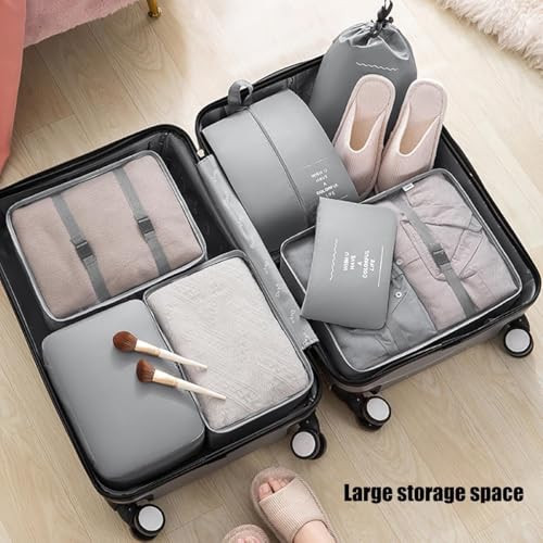 7 Set Packing Cubes for Suitcases, Lightweight Travel Luggage Packing - Picture 3 of 6