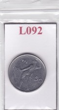 L092 Moneta Coin ITALIA Repubblica Italiana 50 Lire Vulcano 1976