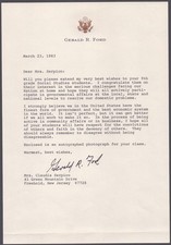 GERALD R. FORD - TYPED LETTER SIGNED 03/23/1983