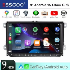 64G For VW GOLF MK5 MK6 9" Carplay BT Car Stereo Radio GPS Android 15 MP5 Player