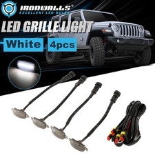 4PCS White Bumper LED Grille Marker Lights For Ford F-150 F-250 Raptor Style