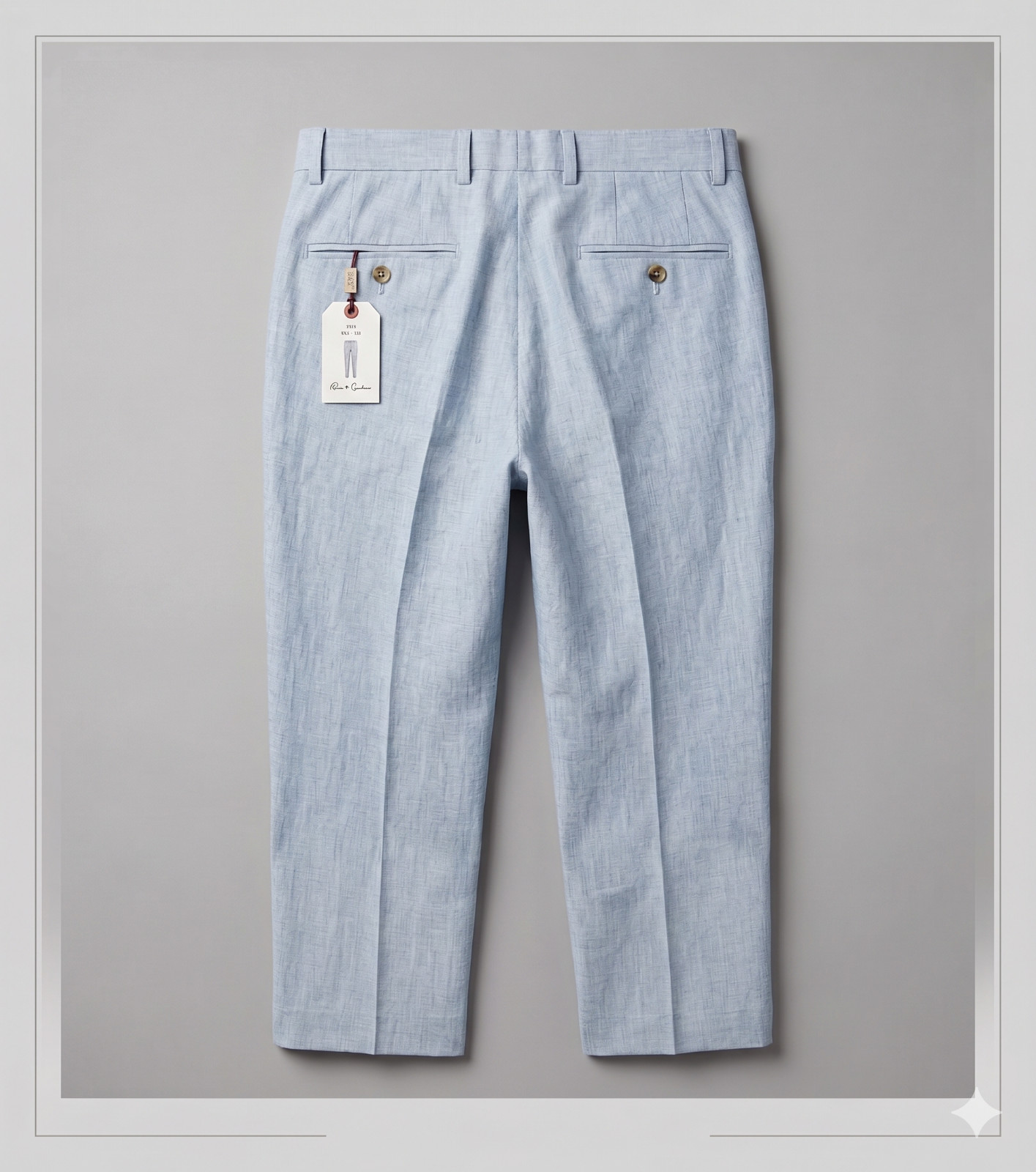 ROBERT GRAHAM Russell Light Blue Dress Pants Linen Flat Front Modern Fit 30 20490₽