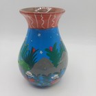 VINTAGE COLORFUL MEXICAN FOLK ART VASE LIFE STORY FARMING DESIGN 4.5” — photo 4