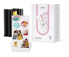 Liene Photo Sticker Cutter with 72 Sheets 4x7" Sticker Paper & Ink Cartridge