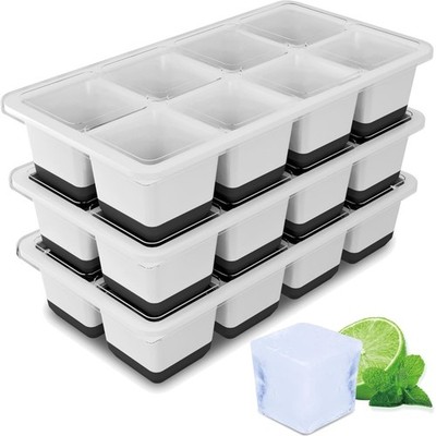 Eiswürfelform Groß BPA-frei Silikon 3er Pack große Eiswürfelbehälter