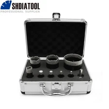 10pcs Dry Diamond Drilling Core Bits Set Hole Saw Cuts Ceramic Porcelain Tile
