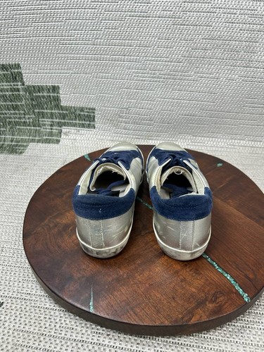 Golden Goose Shoes Womens Size 37 Eu 6.5 Us Metallic Silver Leather Sneaker - Picture 6 of 11