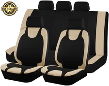 Juego Completo De Fundas Asientos Coche Beige Fundas Para Asientos Delanteros