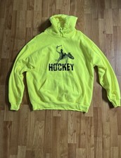 (FA) FuckingAwesome Hockey - Neon Green Unisex Pullover Hoodie (L)