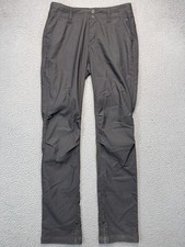 prAna Halle Pants Womens 10 Gray Stretch Roll Up Drawstring Hiking Outdoor