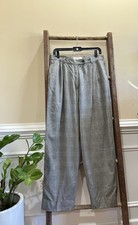 Vintage Max Mara Wool Glen Pants Women Size 14