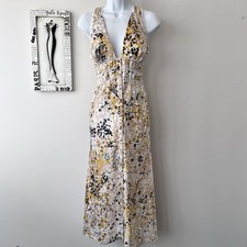 ASOS Printed Sleeveless Wedding Guest Cottagecore Midi Dress Size 8