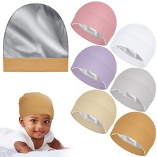 6 Pcs Satin Lined Baby Newborn Hats Silk Satin Lined Beanie Hat for Hospital ...