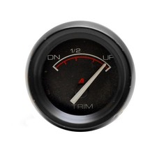 Illuminated Datcon Boat Trim Gauge Black Face and Bezel