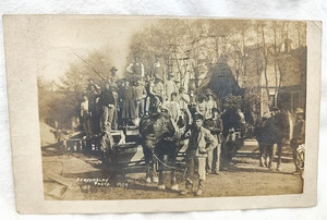 1907 Enid Oklahoma Afro American Workers Horse Drawn Wagon RPPC F. S. Reynolds