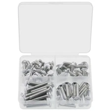 Wall Plate Screws 100pcs White Outlet Switch Cover Screws Assorted Sizes 6-32