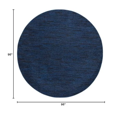 Alfombra de exterior redonda azul medianoche pila baja fácil de limpiar diseño versátil 8 pulgadas Foto 2 de 4