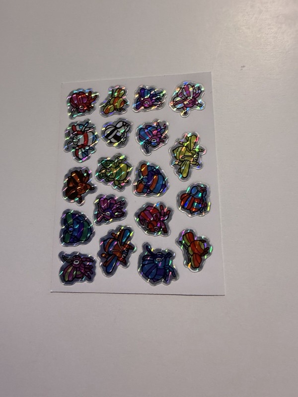 VINTAGE Stickers Prismatic Vending Machine Bugs Insects