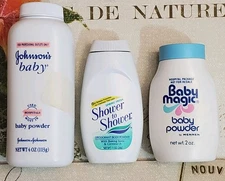 Vintage Baby Powder Johnson's Baby Magic Mennen Shower To Shower Spring Lot Of 3