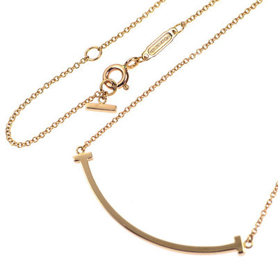 Tiffany & Co. K18Pg Necklace Smile Small r14_0214 | eBay Tiffany & Co. K18Pg Necklace Smile Small r14_0214 | eBay
