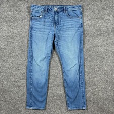 American Eagle Flex Mens Jeans Size 36x30 Blue Denim Athletic Fit Mid Rise