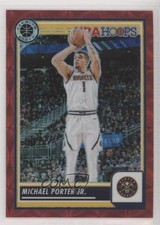 2023-24 Panini NBA Hoops Premium Stock Red Prizm /88 Michael Porter Jr #113 14md