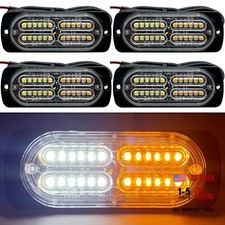 12-24V 24-LED Super Bright LED Emergency Strobe Lights Warning for White Amber