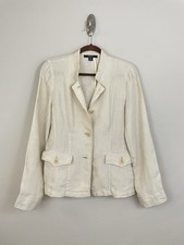 Weekend Max Mara Cream 100% Linen Slim Utilit...
