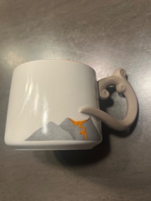 Starbucks Hawaii Volcano 2014 Orange Interior Gray Ash Handle 10 oz. Mug