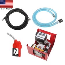 110V Electric Diesel Oil Fuel Transfer Pump w/ Meter with Nozzle Kit  13' Hose