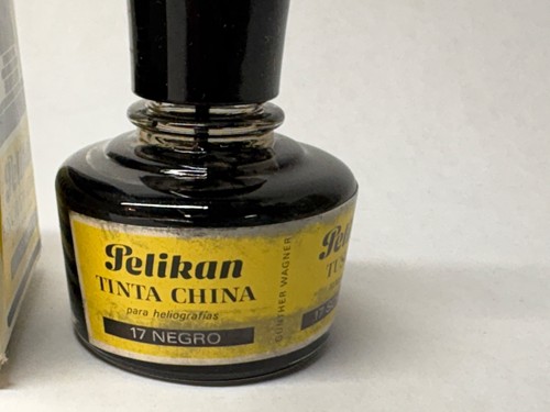 PELIKAN TUSCHE Riproducibile (Diazo) #17 Inchiostro Nero 517 Gunther Wager 1floz - Foto 2 di 9