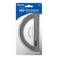 BAZIC Semicircular 6" Protractor, pack of 24