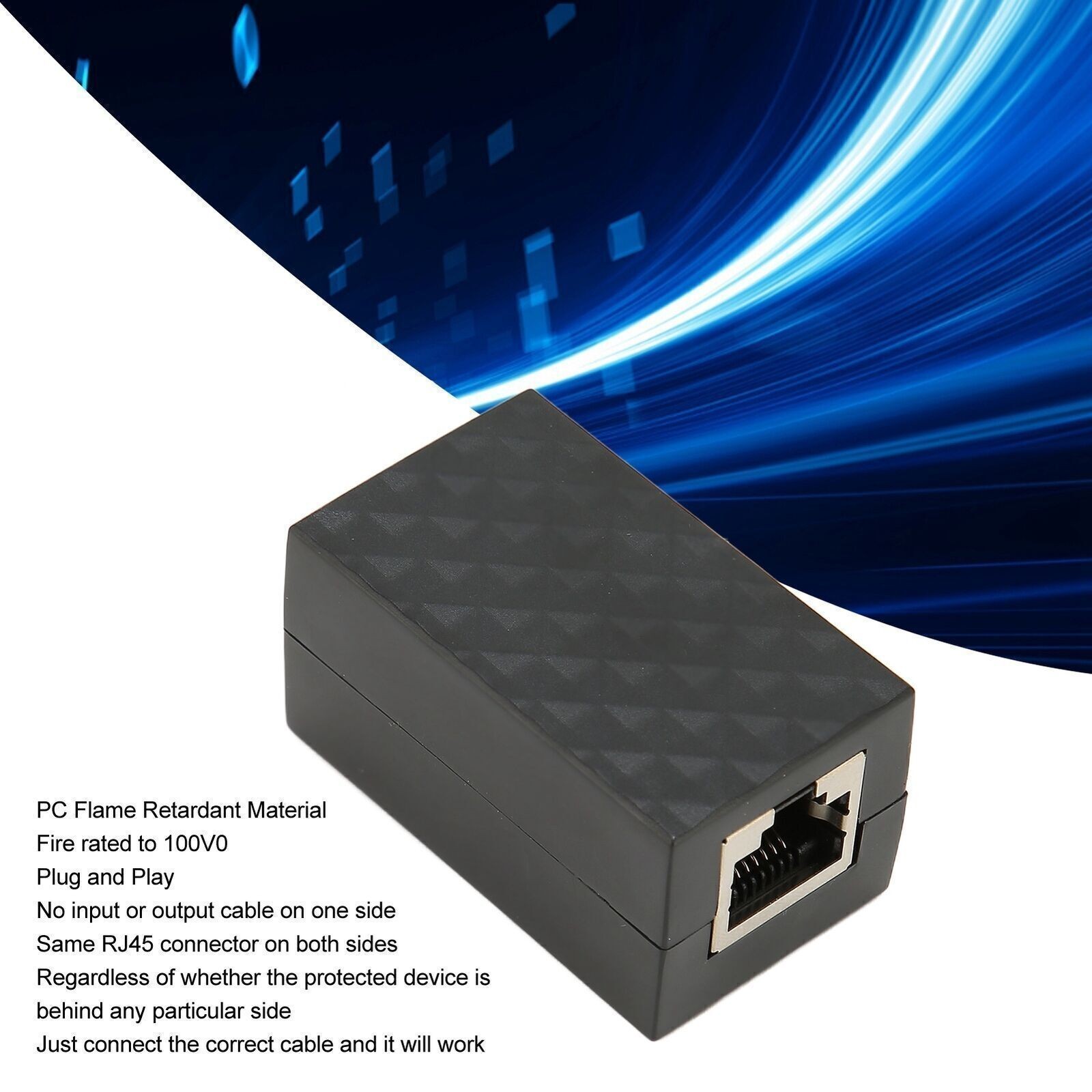 Ethernet Surge Protector RJ45 Female POE Gigabit LAN Network CAT5 CAT6 Plug