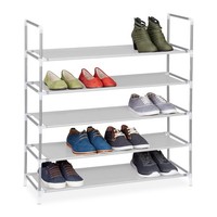 Schuhregal Schuhablage SchuhstäNder Schuhschrank Faltregal Leicht Weiß 5 Ebenen