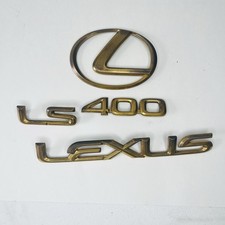 1995-2000 Lexus Ls400 Rear Trunk Lid Badge Emblem Logo Gold Set Oem Complete 1995-2000 Lexus Ls400 Rear Trunk Lid Badge Emblem Logo Gold Set Oem Complete