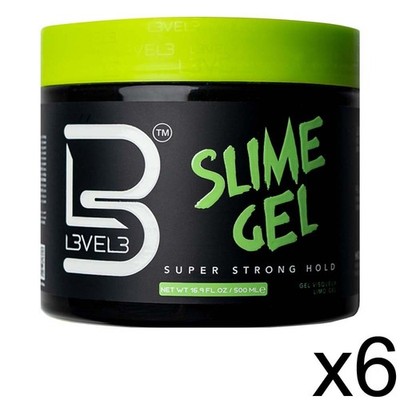 BARBER BEAUTY L3VEL3 LEVEL 3 HAIR SHINE STYLING SLIME SUPER STRONG GEL 6 PACK