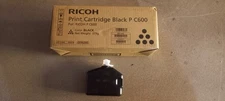 GENUINE RICOH BLACK PRINT CARTRIDGE  P C600 + WASTE BOTTLE PART NO.  408318