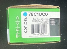 Lexmark 78C1UC0 Blue Toner  Ink Cartridge - New In Box
