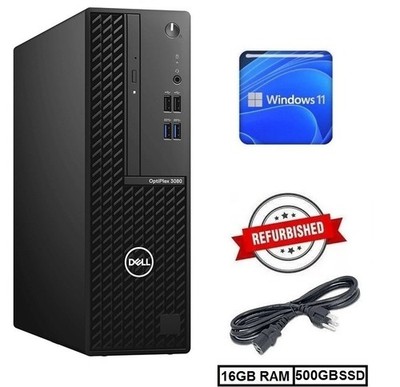 Dell 10th Gen i3 PC 3.70GHz 16GB RAM 500GB SSD WIFI W Windows 11 Office 2019 Pro