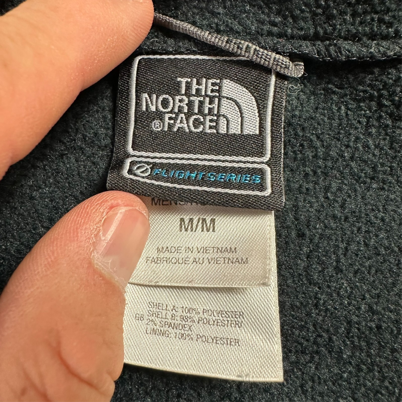 VTG The North Face Flight Series Black Fleece Size Medium Quarter Zip Sweatshirt image 3