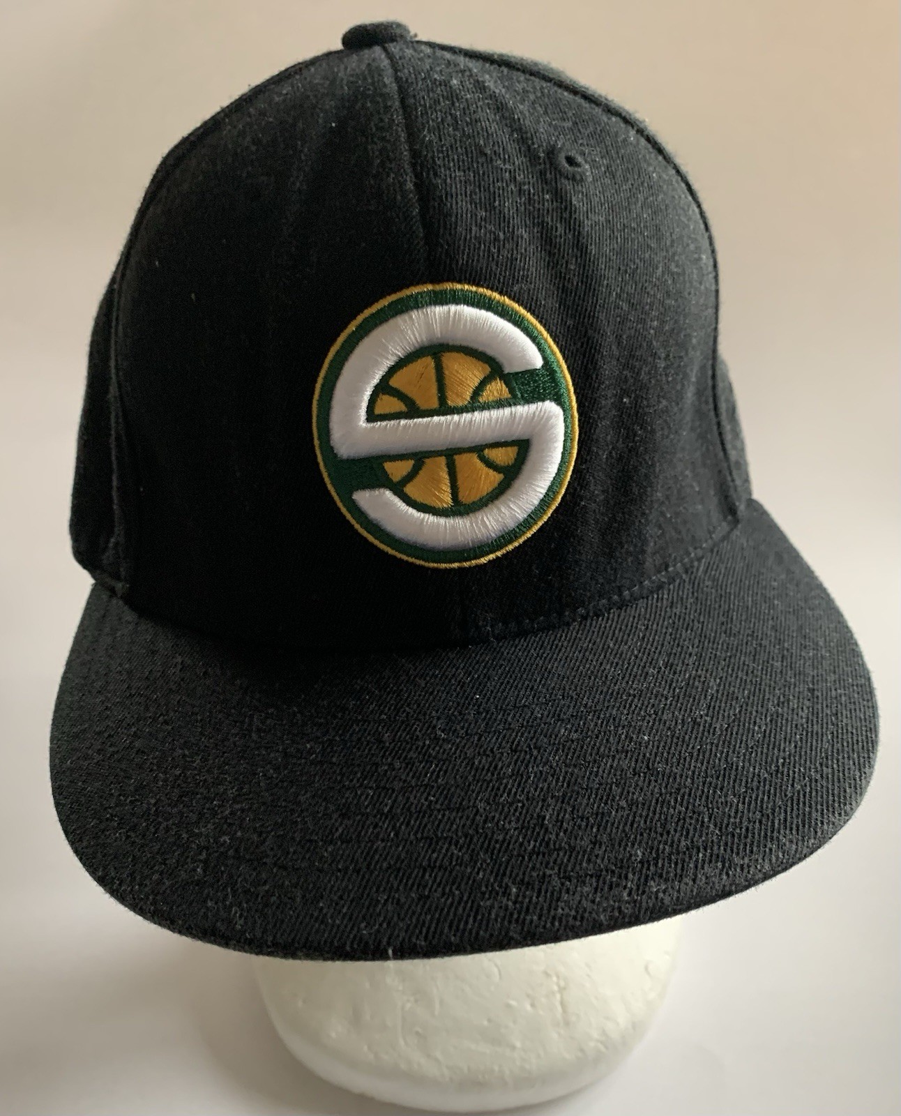 Adidas Seattle SuperSonics NBA Black Logo Hat One Size Fits All