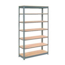 Global Industrial Heavy Duty Shelving 48"W x 18"D x 96"H With 7 Shelves Wood