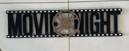 Decorazione da parete in legno notte film. Decorazione sala teatro - Foto 1 di 8