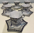 Vintage Yamasen Gold Collection Fine Porcelain Tea Cup & Saucer Set of 6 — photo 1