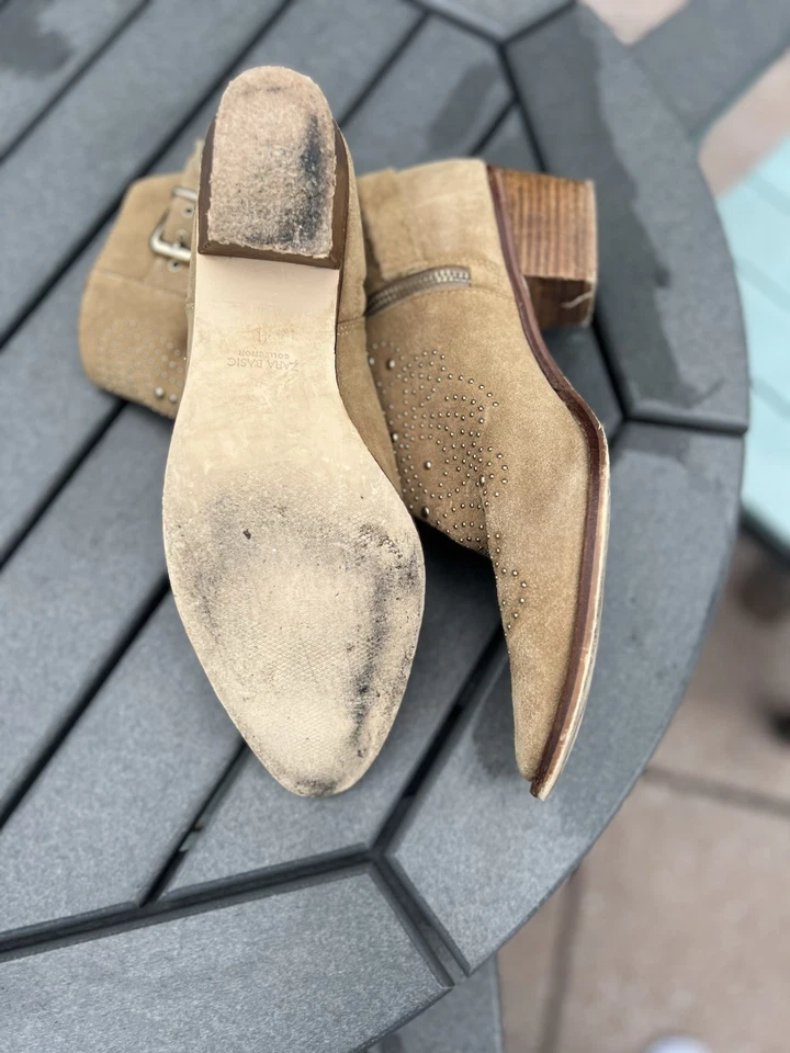 Womens Cowboy Bootie 9 Size Leather Western Cowgirl Short Boots - Image 4 of 4