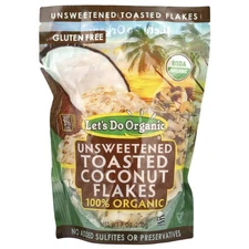 Let's Do Organic, 100% Organic Unsweetened Toasted Coconut Flakes, 7 oz (200 g)
