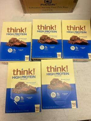 #ad Think High Protein BAR Brownie Crunch 10 Bars in pack 0Sugar 20gProtein per Bar $16.99