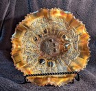 Northwood  Stippled Marigold 3 Fruits Bowl  1910c.                           (A) — photo 5