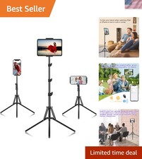 65" Tablet Tripod Stand- Adjustable Tablet Holder 360  for 4.5-12.9 Inch Tablets